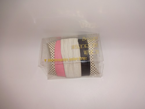 3 correas de reloj de cuero vintage Becora negras rosa blancas reemplazos - Imagen 1 de 7