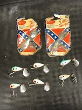 Mann's Vintage Little George. 1/2 oz White with Green Back Fishing Lure.Used 