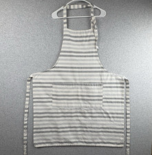 Lot 2 Chef Aprons Gray Stripe Coral with Hearts 100 Cotton Front Pocket Ties
