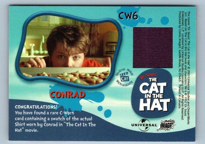CAT IN THE HAT COMIC IMAGES 2003 COSTUME CARD CW6 CONRAD