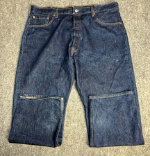 Levis 501 Jeans Mens 40x30 Blue Button Fly Straight Leg Denim Vintage Y2K