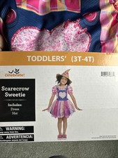 Halloween Costume Girl Toddler Scarecrow Sweetie Size 3t-4t New