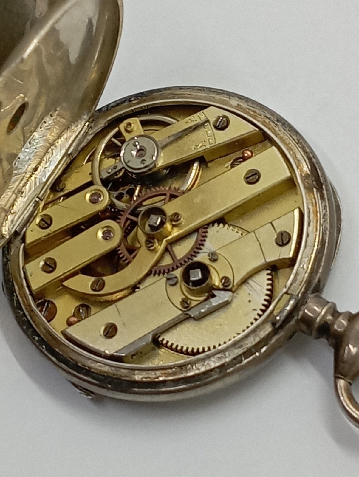 Antique Small KEY WIND SOLID SILVER POCKET WATCH … - image 23