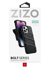 ZIZO BOLT SERIES Case for iPhone 14Pro & 14 Promax, Belt Clip and Temper Glass