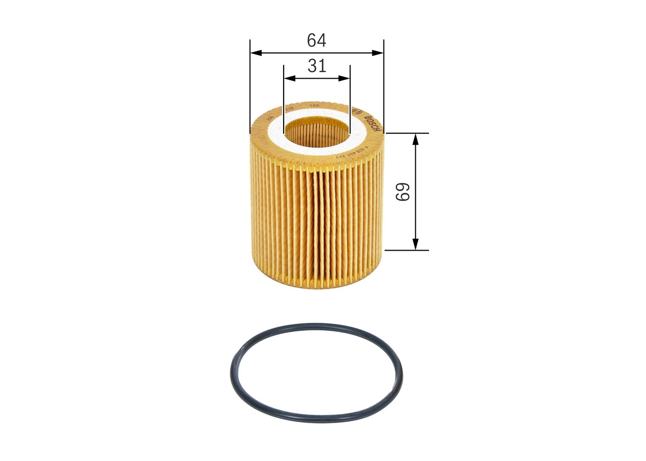BOSCH Oil Filter FORD FORD USA VW 2,0 2,2 0XW115562A BB3Q6744BA U2Y0-14-302