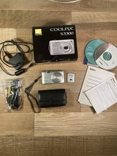 MINT Nikon COOLPIX S3300 16.0 MP Digital Camera Silver In Box Extra Case Tested
