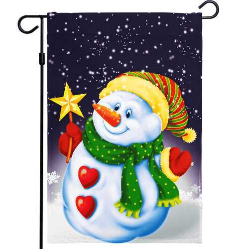 Christmas Garden Flag, Christmas and Winter Themed Decorations  Snowman - Bild 1 von 7