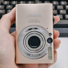 Used Canon IXUS 80 IS Digital Camera Champagne 8MP 3x Zoom CCD English Tested