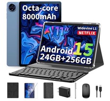 2026 11 Inch Android 15 Tablet with Keyboard, 24GB 128GB 2TB Expand, Tablets PC