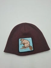 Goorin Brothers Animal Farm Beaver  Trucker Beanie Hat Brown