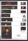 [G191830] Art Rembrandt Netherlands Nice Lot First Day Covers UNG