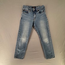 Polo Ralph Lauren Boys Hampton Straight Leg Jeans Light Wash Blue Size 8