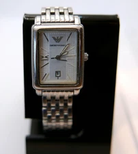 Emporio Armani AR0138 Stainless Steel Rectangular Quartz Watch Spares Repair