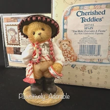 Cherished Teddies Bear FERNANDO SPAIN 'YOU MAKE EVERYDAY A FIESTA'  202355
