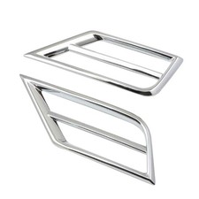 2pcs Lr Abs Chrome Front Fog Light Lamp Frame Cover Trim For Vw Tiguan C