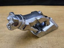 Rare MACK TRUCK Bulldog Chrome ORNEMENT DE CHAPEAU Longue Oreille Verticale 3 Trous Support Base