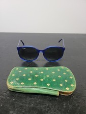 Vintage B L Ray Ban Bausch Lomb Gray Lens W0347 Blue Frame Sunglasses