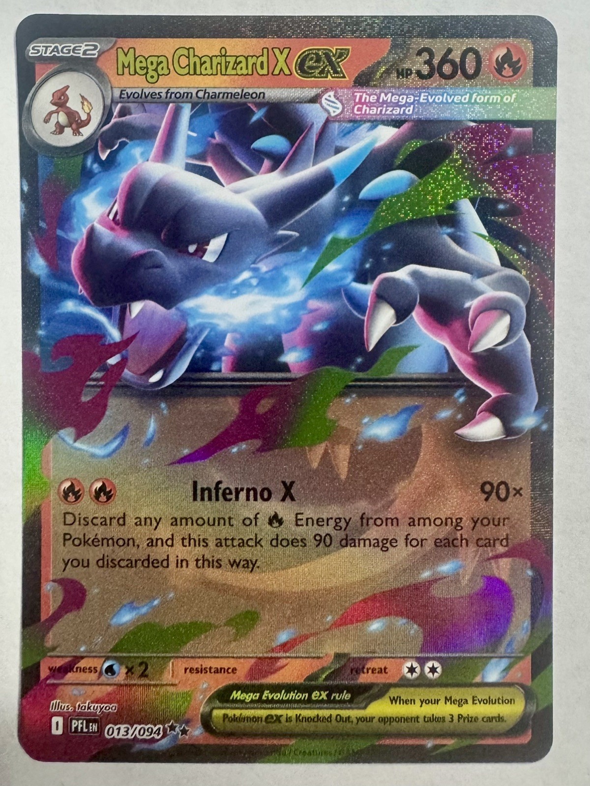 Pokemon TCG Mega Charizard X ex 013/094 Phantasmal Flames - NM