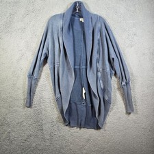 Aritzia Wilfred Blue Diderot Cocoon Open Front Cardigan Knit Sweater Cozy XS