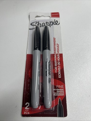 Marcatori permanenti Sharpie pennino ultrafine punta nero 2 pezzi NUOVI IMBALLO spedizione gratuita - Foto 3 di 3