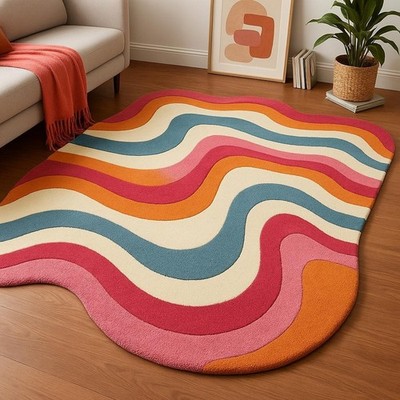 Handmade Rug | Irregular Rug | Wool Rugs | Living Room Rug | Tufted A345