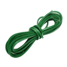 QUARKZMAN Flaches Lederband 3mm x 3m Weich Flexibel f&uuml;r DIY Handwerk Dunkelgr&uuml;n