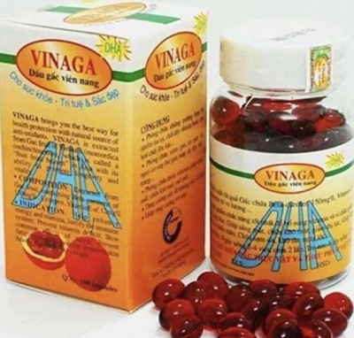 Vinaga-DHA (pack Of 2) (200 Capsules) Gac Oil Fruit Ship From USA