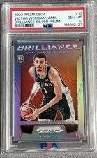 Victor Wembanyama RC 2023-24 Prizm Deca #17 Brilliance Silver Prizm Spurs PSA 10