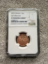 2022 G. Britain Full Sovereign 0.9170 Gold 7.9881g NGC PF 70 UC Memorial