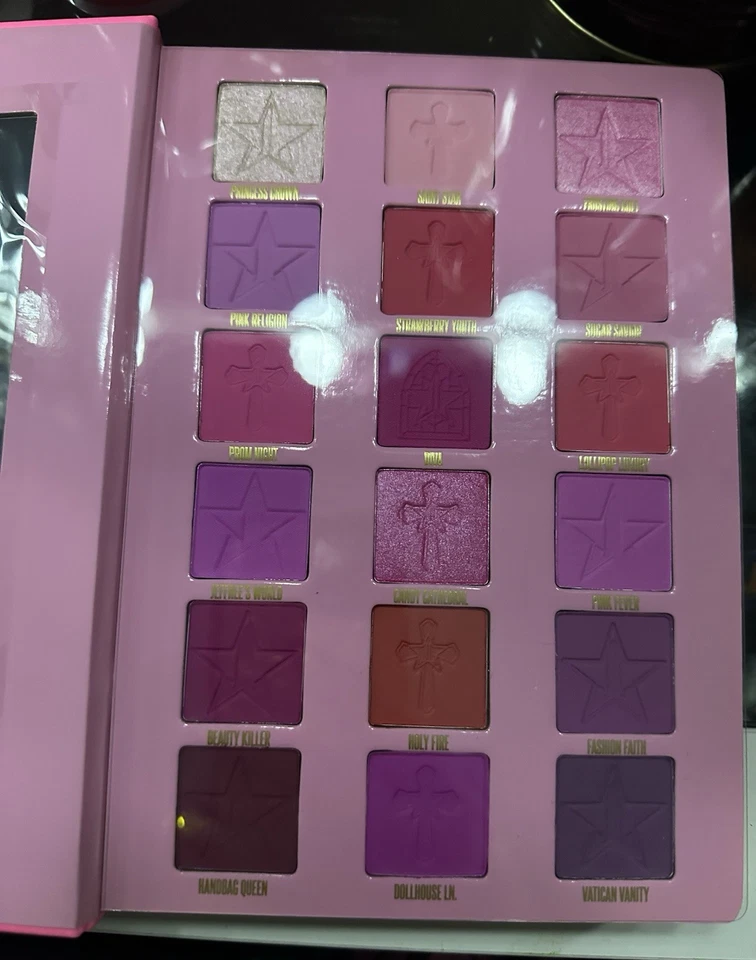 Paleta de sombras de ojos Jeffree Star Cosmetics rosa religión descontinuada auténtica Foto 3 de 4