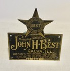 Rare 1930s JOHN H BEST Bronze Sign Display Dealership Cases Units Galva, ILL. — photo 2