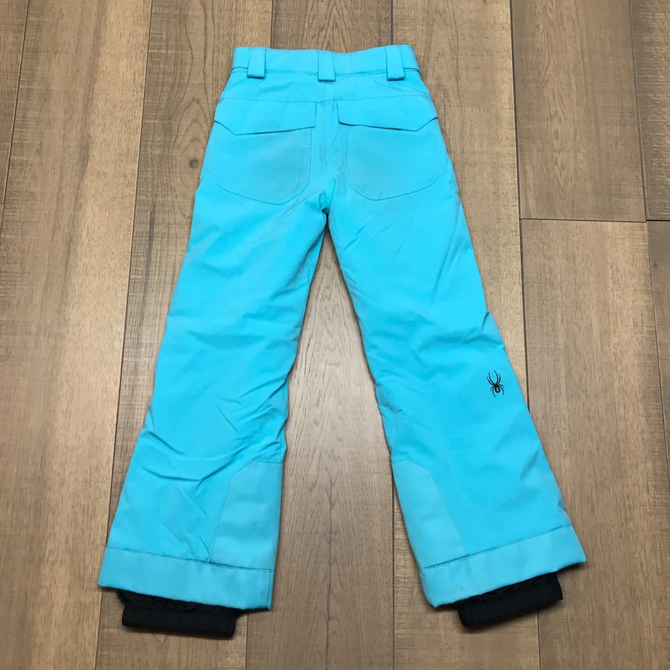 Pantalones de esquí Spyder nieve niños jóvenes talla 8 azul invierno ajustable deporte al aire libre Foto 2 de 4