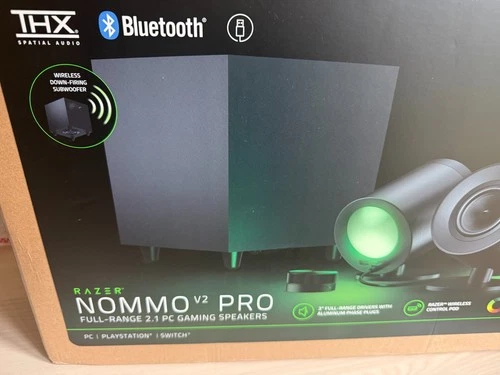 Razer Nommo V2 Pro Stereo Gaming Speakers, 5.5" Subwoofer, Customisable EQ,