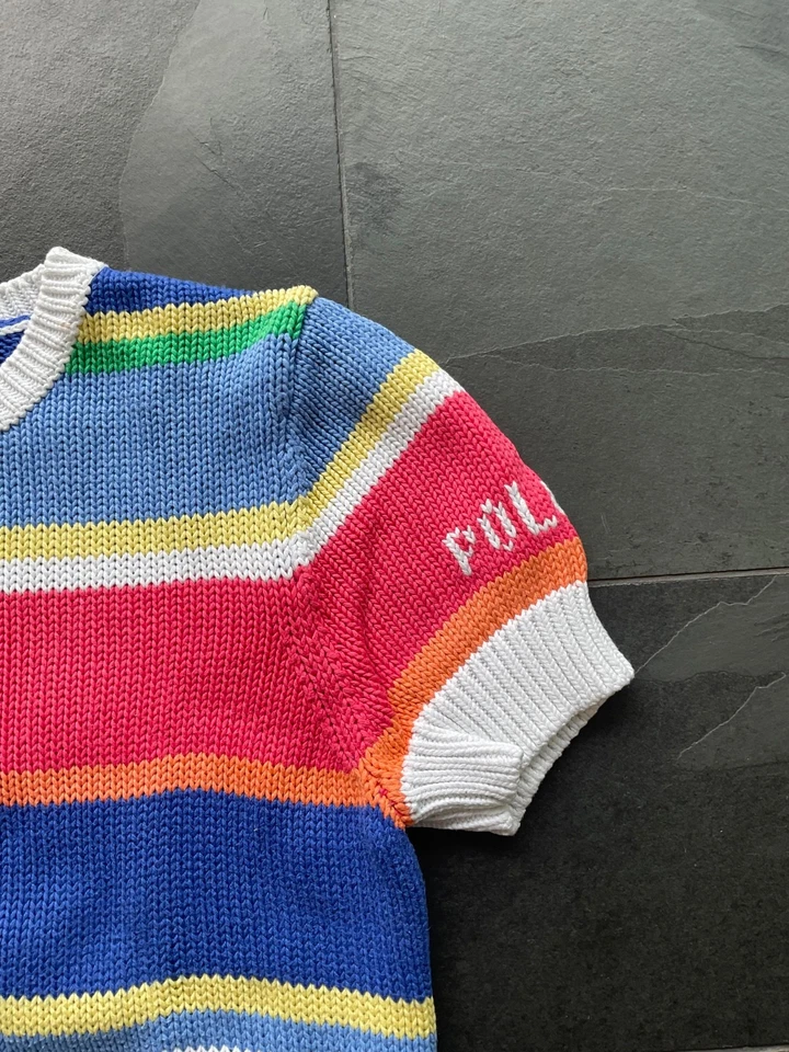 POLO RALPH LAUREN Pulli weiß-bunt gestreift , Gr. M - Bild 2 von 4