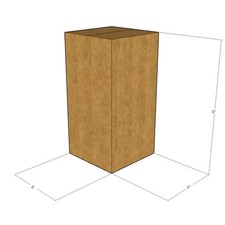 75 4x4x8 Kraft Brown Corrugated Shipping Boxes 32 ECT Single-Wall New