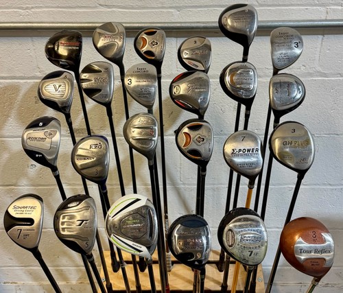 Wholesale Lot of 40 Golf Clubs - Assorted Fairway Woods - RH/LH - Mixed Flexes