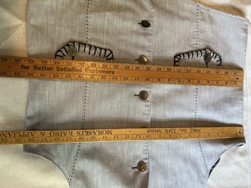 Roar Men’s Size XL Cotton Vest Quilted Back Striped Lined Adjustable Back Belt image 10