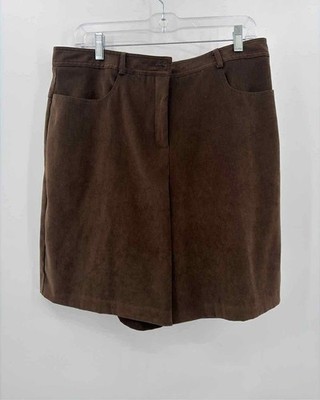 Pre-Owned LBH Brown Size 16 Suede Basic Shorts
