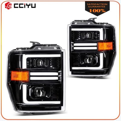 Pair LED DRL Headlights For 2008-2021 Ford E-150 E-250 E-350 E-450 Super Duty