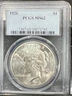 1926 (P) Peace Silver Dollar $1 PCGS MS62 Bright White E224