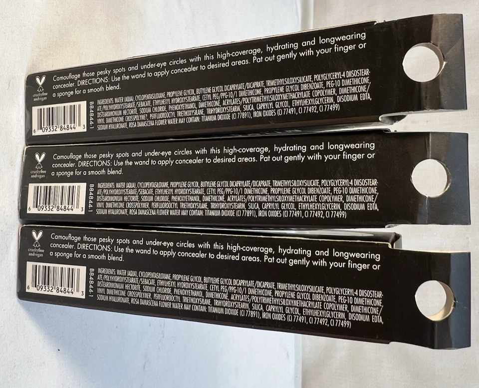 3 NEW E.L.F. Hydrating Camo Full Coverage Satin Concealer 84844 "Rich Ebony" - Image 4 of 4