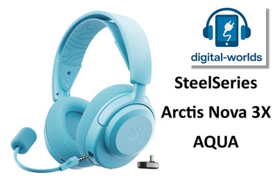 SteelSeries Arctis Nova 3X wireless Gaming Headset aqua +++ GUT BIS SEHR GUT +++