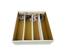 (10) Max Protection 4 Row Trading Card Storage Box - Durable Cardboard Box for