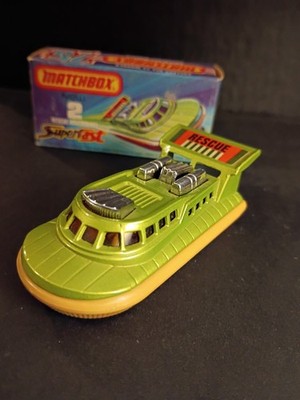 Matchbox Superfast #2 Rescue Hovercraft 1972 In Solid Original I Box