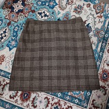 Y2K Old Navy Tweed Mini Skirt Size 6 Wool Blend Academia Preppy Lined