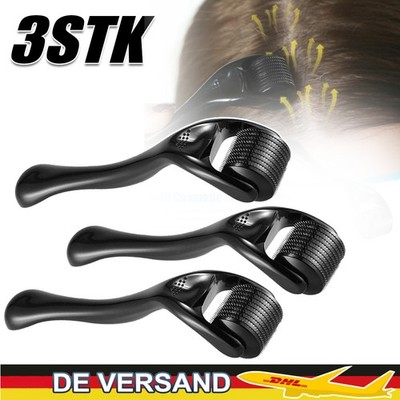 3Stk Derma Roller 0.5/1/1.5mm Roller für Hautpflege/Körper/Haarwachstum Needle