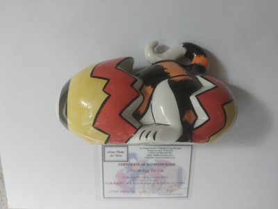 Lorna Bailey Cream Egg The Cat LE 49/75 signiert in blau mit Zertifikat Tag der offenen Tür