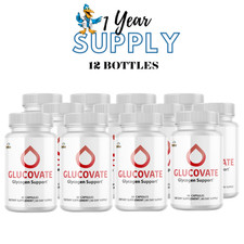 GLUCOVATE- Blood Support- 12 Bottles- 720 Capsules