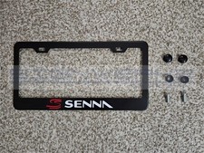 Senna Red White Black Stainless Steel License Plate Frame
