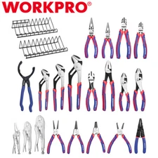 WORKPRO 20PC Plier Set 2 Plier Organizers CR-V Carbon Steel with Organizer Racks